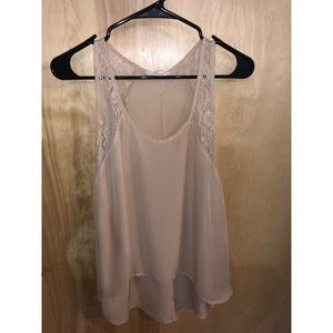 Tan Lace Tank